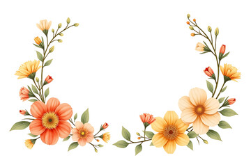 Obraz premium frame with flowers