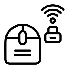 Fototapeta premium Wireless Mouse Line Icon