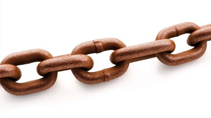 Obraz premium Rusty Chain Links Close up Macro Shot Showing Detail and Texture