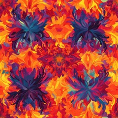 Vibrant Floral Mandala