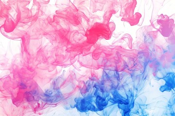 Stunning Abstract Pink and Blue Ink Mix Art Design