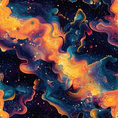 Obraz premium Cosmic Nebula Swirls