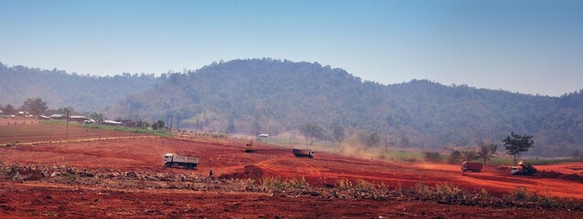 panoramic view of adjust the construction area

