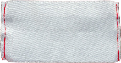 White blank clothing tag label isolated on white background