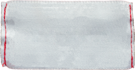 White blank clothing tag label isolated on white background