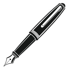 Modern Ink Pen Silhouette for Office and School Use