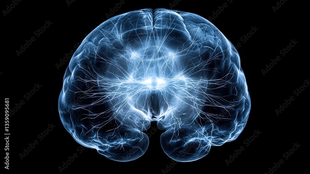 Aufkleber neuroscience breakthrough infographic on visualizing brain activity insights