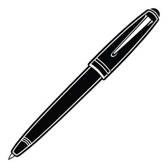 Simple Black Pen Icon for Design and Illustration