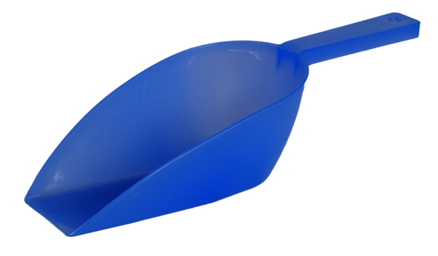 Blue hand Plastic scoop on transparent background - Powered by Adobe