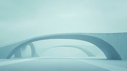 Obraz premium Abstract bridge scene in pale light