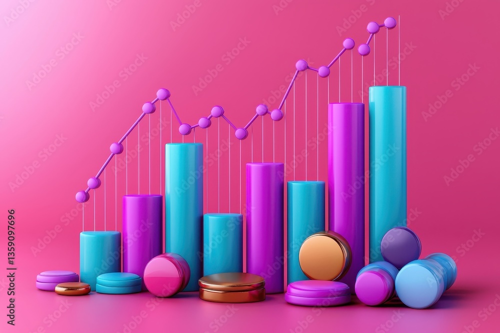 Aufkleber infographic trends data visualization in business analytics and marketing insights