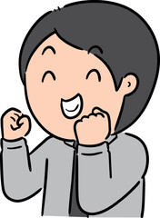 Illustration of celebrating man