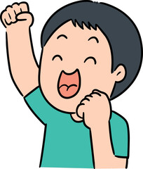 Illustration of celebrating man