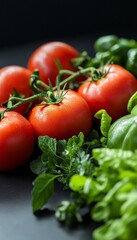 Colorful fresh vegetables featuring ripe tomatoes, showcasing their health benefits and quality