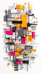 Playful mixed media pop art, vibrant collage of magazine cut-outs, acrylic brush strokes, and bold typography, expressive and energetic, influenced by street culture
