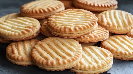Delicious Buttery Shortbread Cookies Closeup