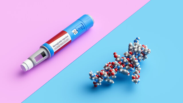 Semaglutide diabetes medication, illustration