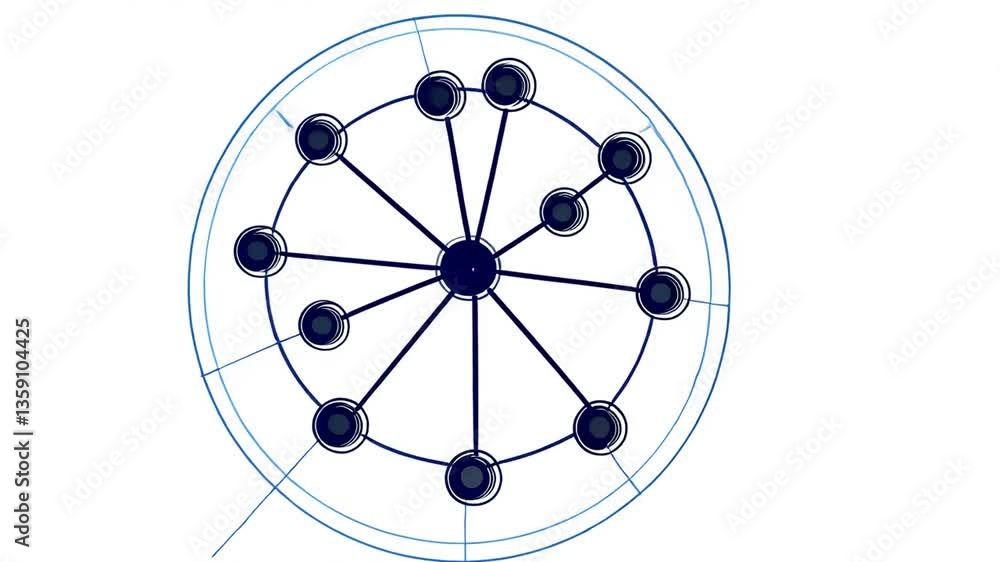 Poster exploring connections in a modern business network structure generative ai