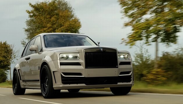 Rolls Royce,  Cullinan, in motion, off road car