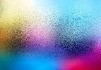 grainy colorful iridescent frosted glass texture abstract rainbow color metallic pearlescent background.