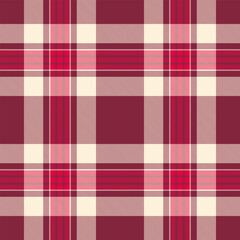Elegant burgundy and cream plaid pattern.  Perfect for textile design, apparel, or website backgrounds. This seamless texture evokes warmth and sophistication, ideal for autumnal or holiday projects.