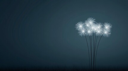 Dandelions in twilight
