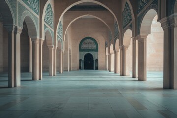Serene Mosque Interior: A Timeless Architectural Masterpiece