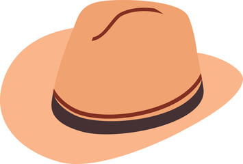 Rancher Hat Vector Illustration Isolated on Transparent Background