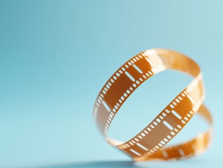 Film strip on light blue