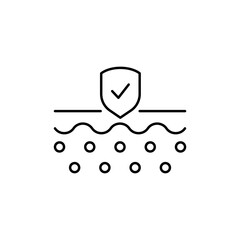 Skin protection icon editable stroke