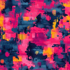 Abstract Pink and Blue Art