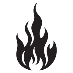 Burning Fire Flame Silhouette Vector Illustration for Graphic Designs