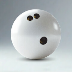 White Bowling Ball vector for decoration