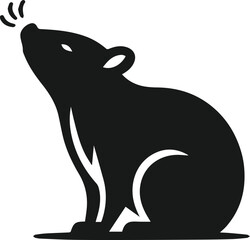 Wombat silhouette vector