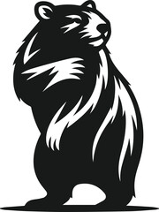 Wombat silhouette vector