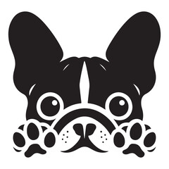 Adorable French Bulldog Illustration with Paws Cute Dog Vector