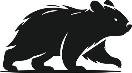 Wombat silhouette vector