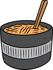 Illustration of noodle