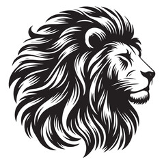 Detailed Lion Head Design Vector Graphic for Strong Visual Impact