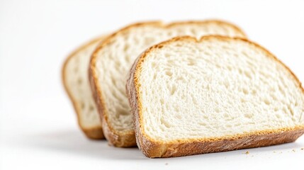Soft and Fluffy Chopped White Bread on Clean White Surface