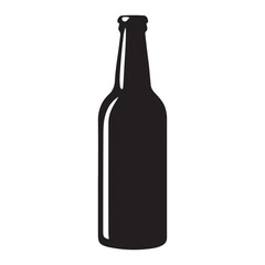 Beer Bottle Silhouette Vector for Craft Beer and Bar Designs