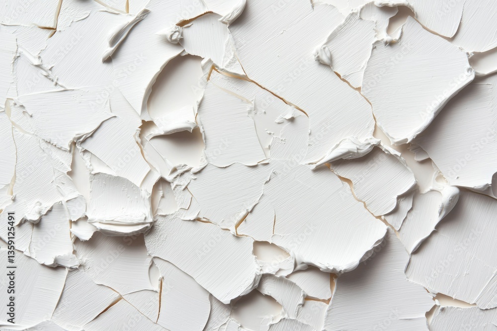 Poster abstract white cream spreading, creating textural patterns and depth for a background