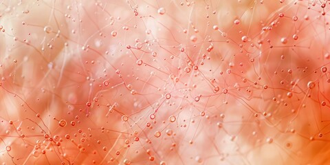 Intricate Microscopic Network of Red Molecules