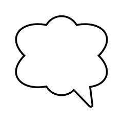 Speech bubble vector icon. Chat illustration sign. Message symbol. Text bubble logo.