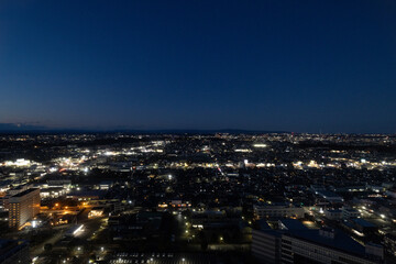 ［茨城県水戸市］茨城県庁　展望ロビー　夜景