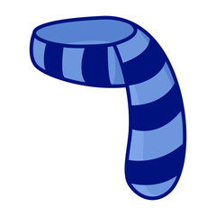 Simple shawl with blue strips