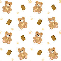 seamless pattern with teddy bears