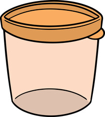 Illustration of plastic container