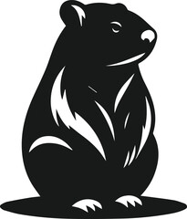 Wombat silhouette vector