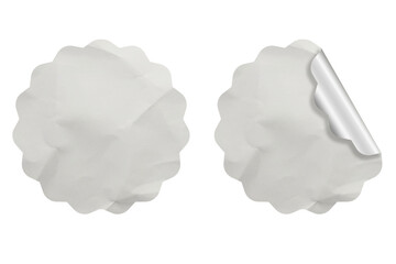 High-Quality Blank Sticker Texture Set for Templates